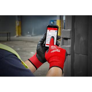 MW Small Red Nitrile Level 3 Cut Resistant Dipped Work Gloves 48-22-8930