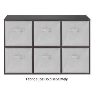 Whitmor 35 in. H x 23 in. W x 11 in. D Espresso 6- Cube Organizer 64228857ESPRBB