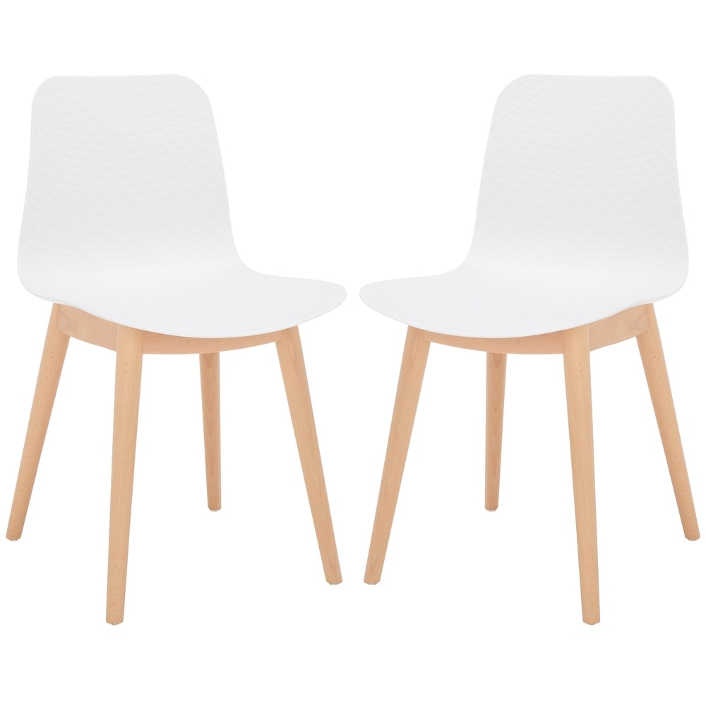 SAFAVIEH Couture Haddie Molded Plastic Dining Chair (SET of 2).   17.5 IN W x 19 IN D x 31.5 IN H