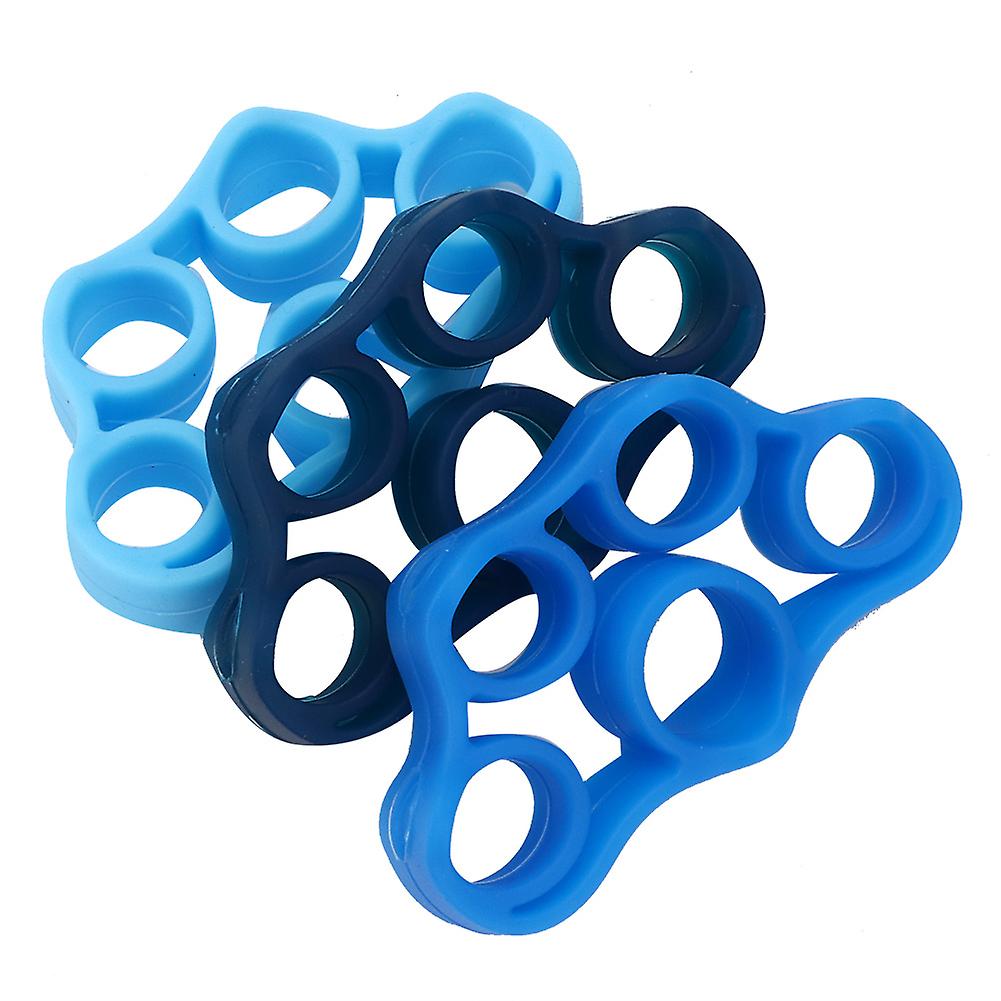 3pcs Silicone Finger Strength Training Resistance Belt Finger Pull Ring Hand Stretcher