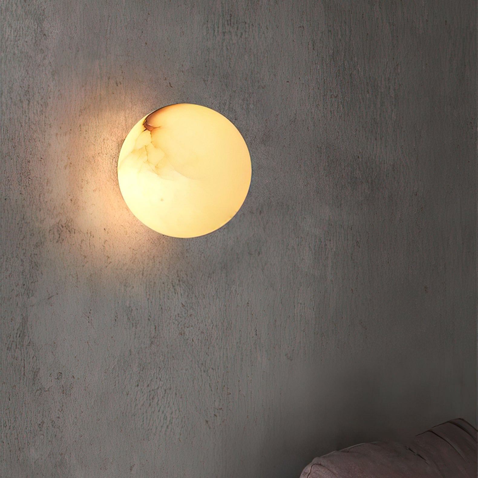 Alabaster Mini Orb Wall Lamp