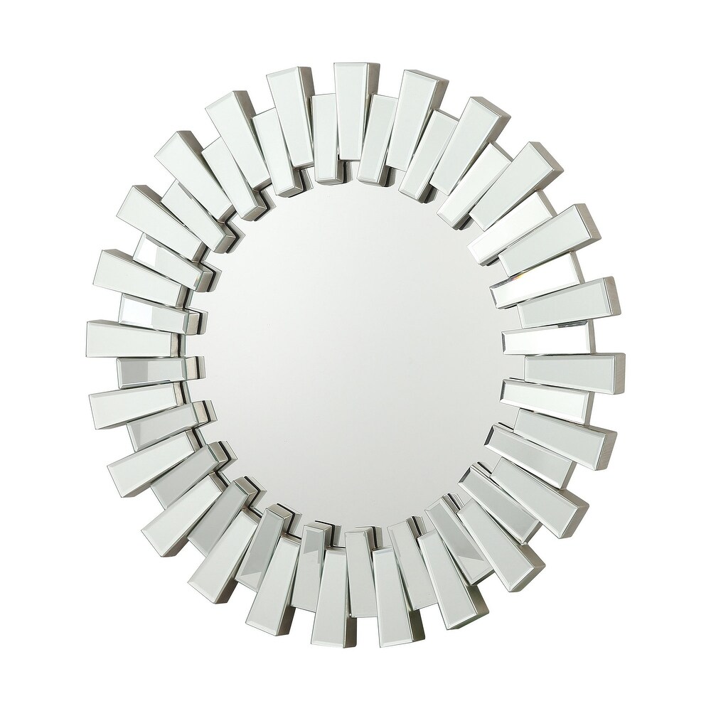 Modern Glass Round Bathroom Vanity Wall Mirror   25.5\