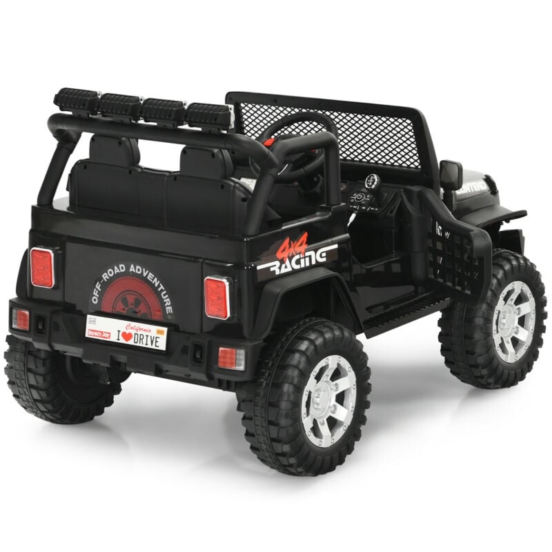 Kids Ride on Jeep Car 12V Battery Powered Electric Riding Toy Truck with Remote Control, Lights & Music