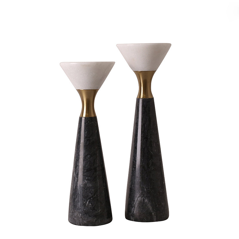 Black & White Candleholder-B Fb-T2009B