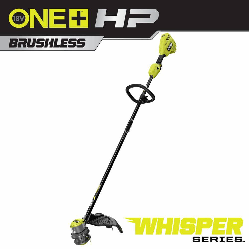 RYOBI ONE HP 18V Brushless Whisper Series 15 in Cordless Battery String Trimmer