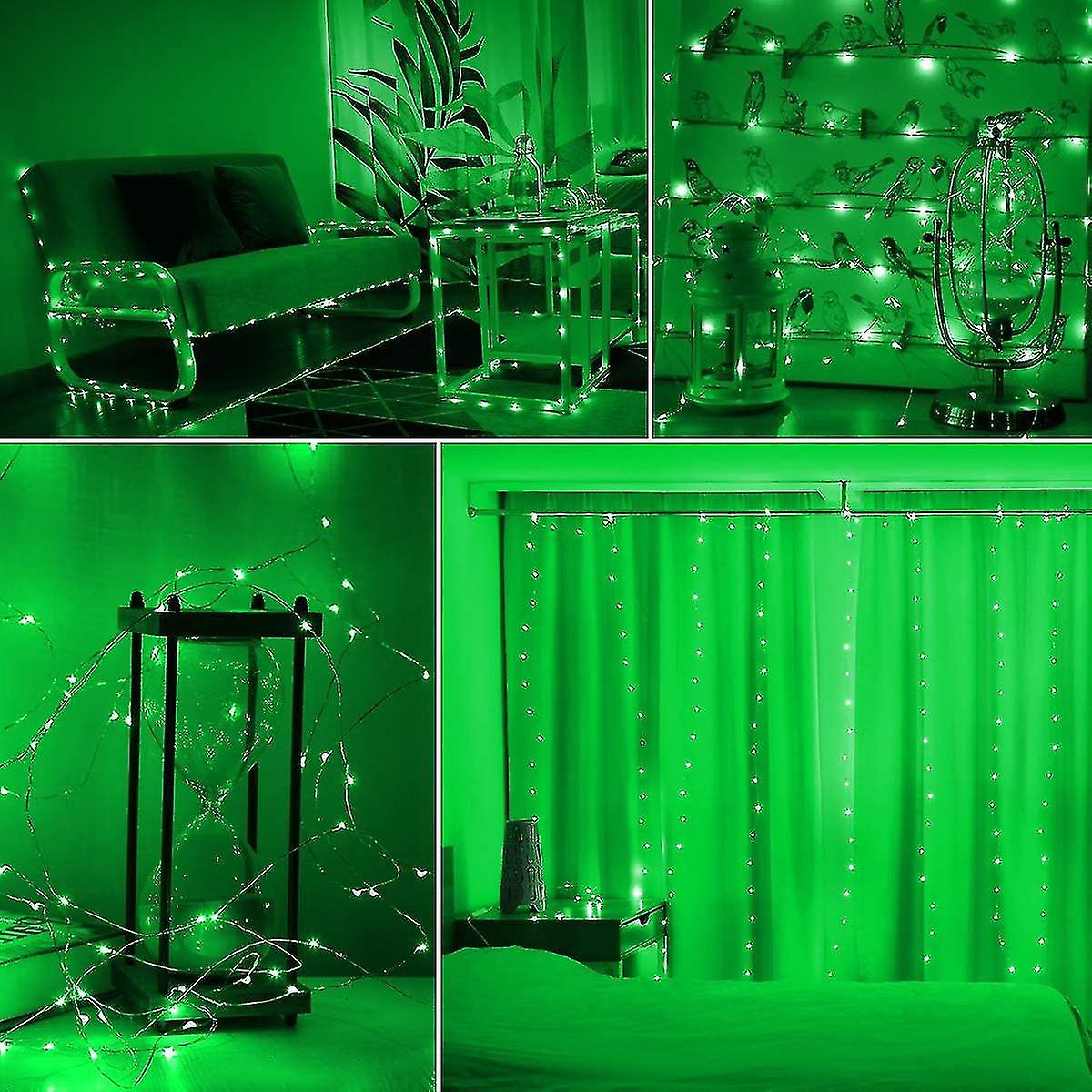 St. Patrick's Day Solar String Lights， Mini 100 Led Copper Wire Lights， Fairy Lights， Indoor Outdoor