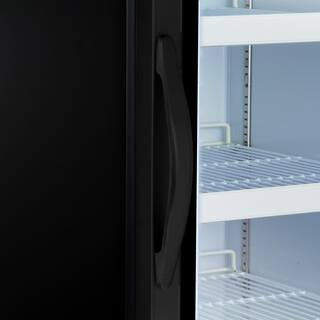 Maxx Cold 25 in. Glass Door Merchandiser Refrigerator 12 cu. ft. Automatic Defrost Cycle Upright reach in Refrigerator- Black MXM1-12RBHC