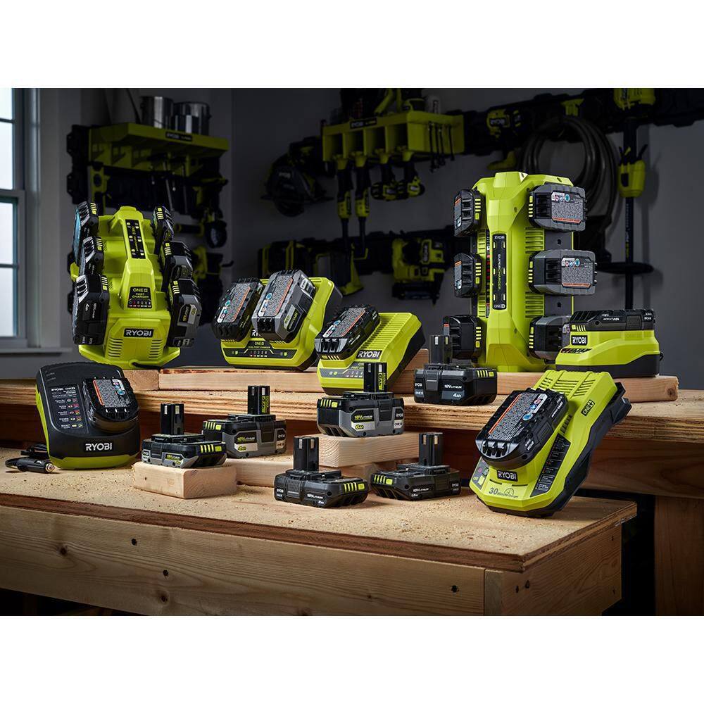 Ryobi ONE+ 18V HIGH PERFORMANCE Kit w (2) 4.0 Ah Batteries 2.0 Ah Battery 2-Port Charger  (4) FREE ONE+ HP Batteries PSK023-PBP2004-PBP2004