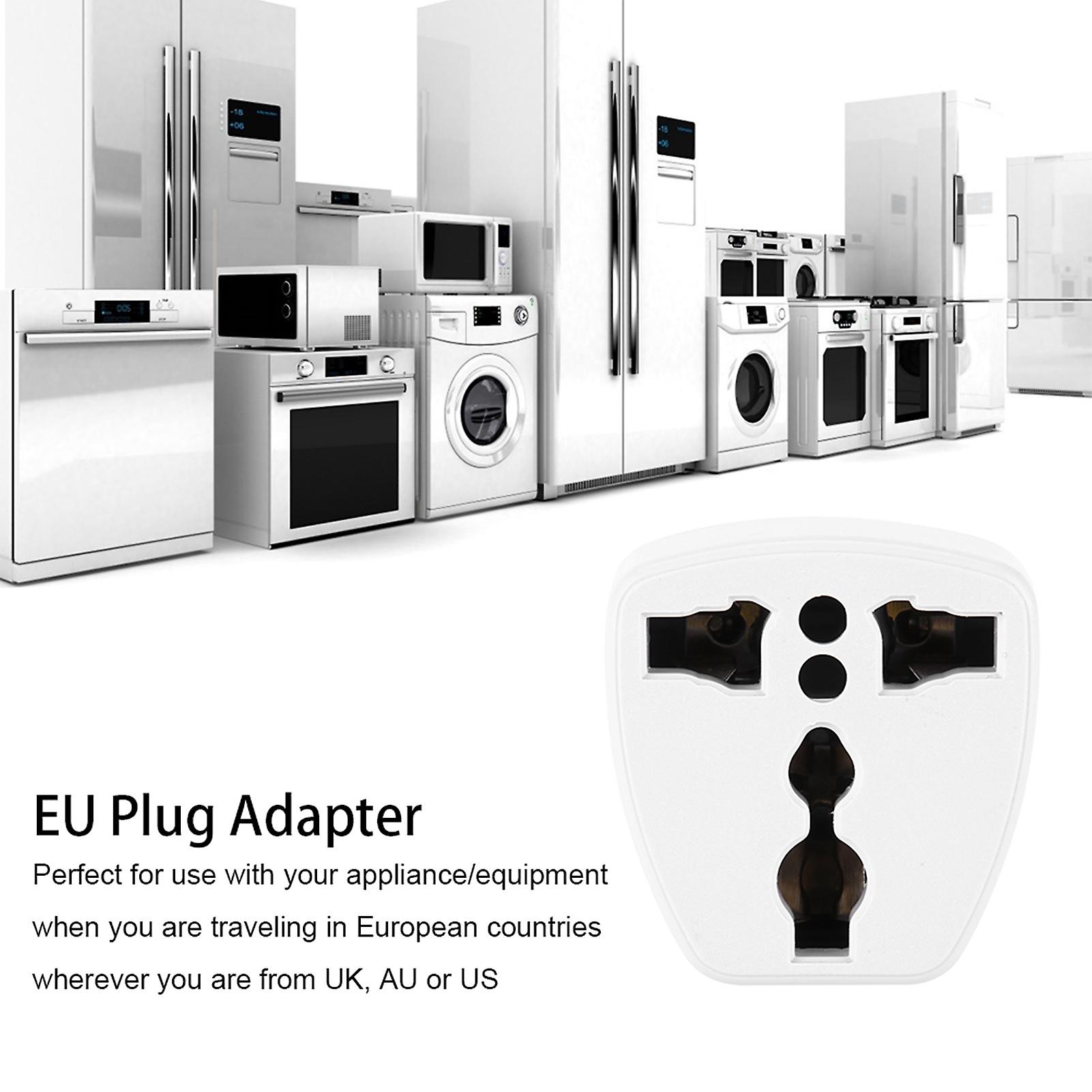 Universal Power Plug Travel Converter Adapter Converting From Us / Uk / Au To Eu