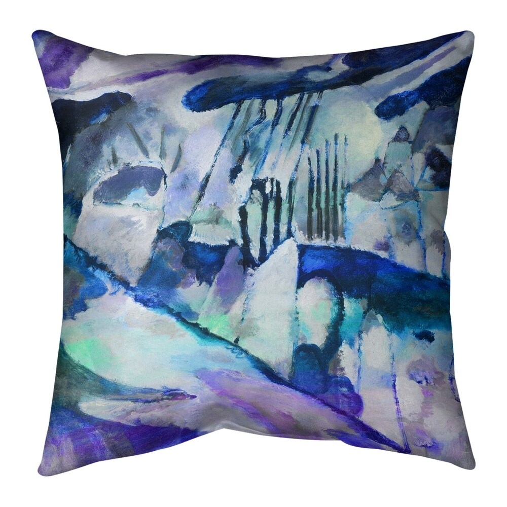 Porch   Den Wassily Kandinsky 'Landscape with Rain' Throw Pillow