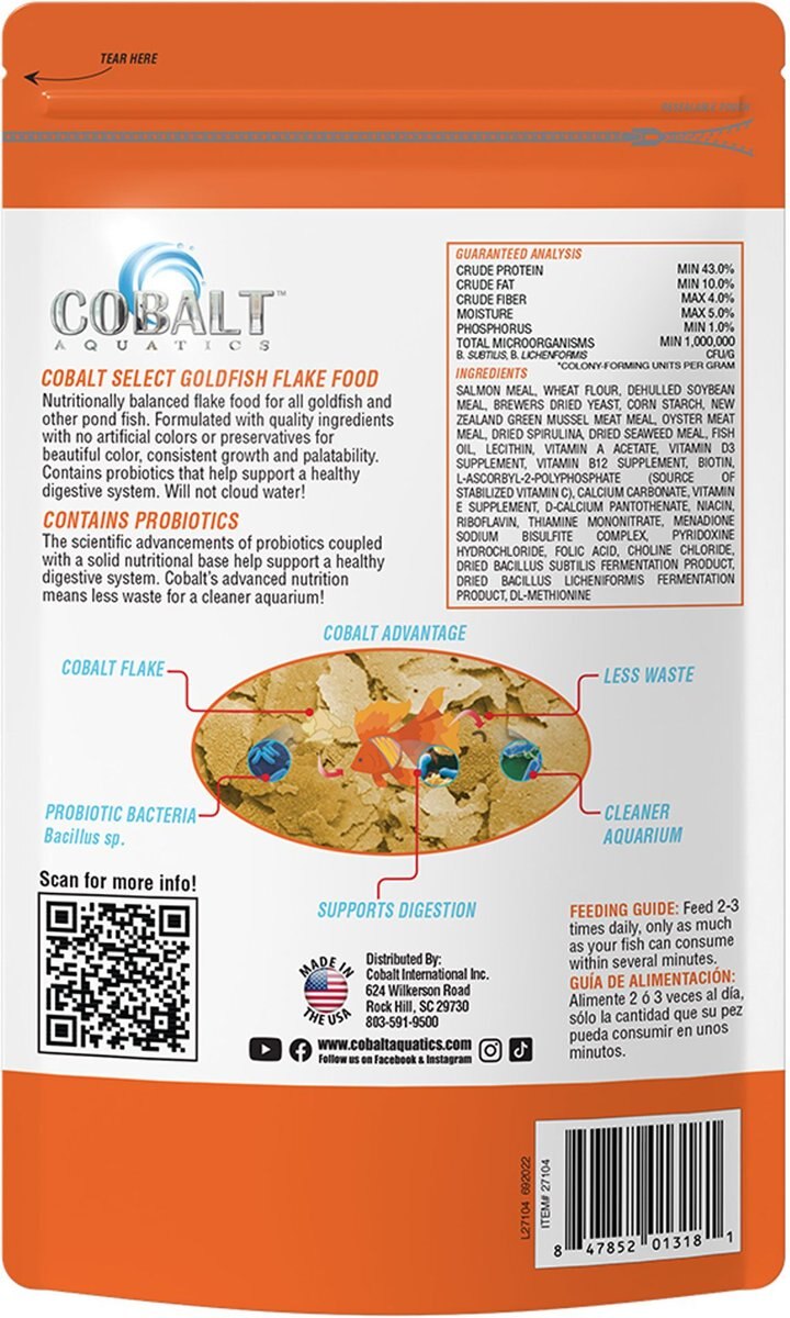 Cobalt Aquatics Select Goldfish Color Fish Food