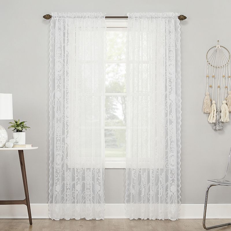 No. 918 Ariella Floral Lace Curtain Panel