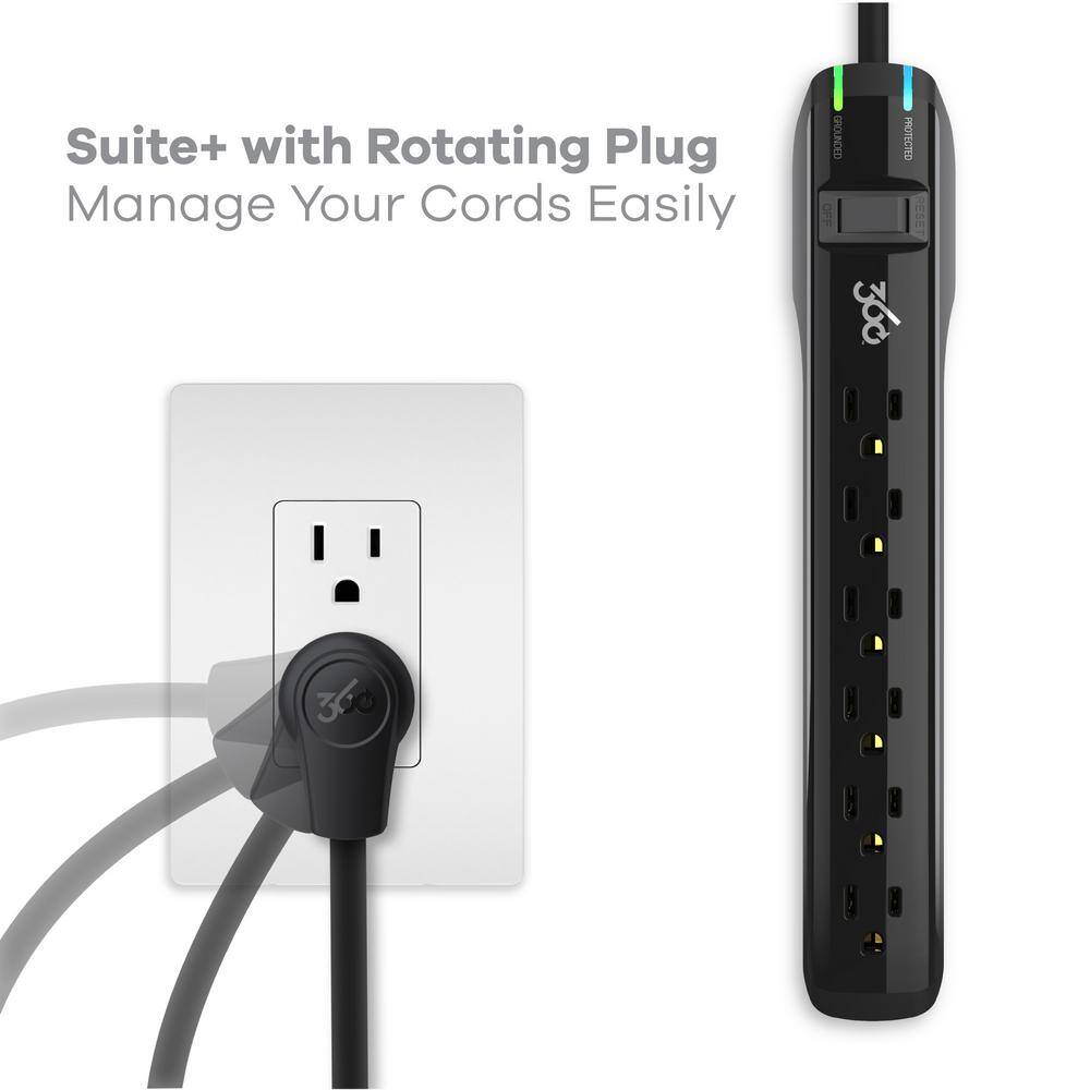 360 Electrical Suite plus 10 ft.6-Outlet Surge Protector Strip wRotating Plug 360566-8ES-C1