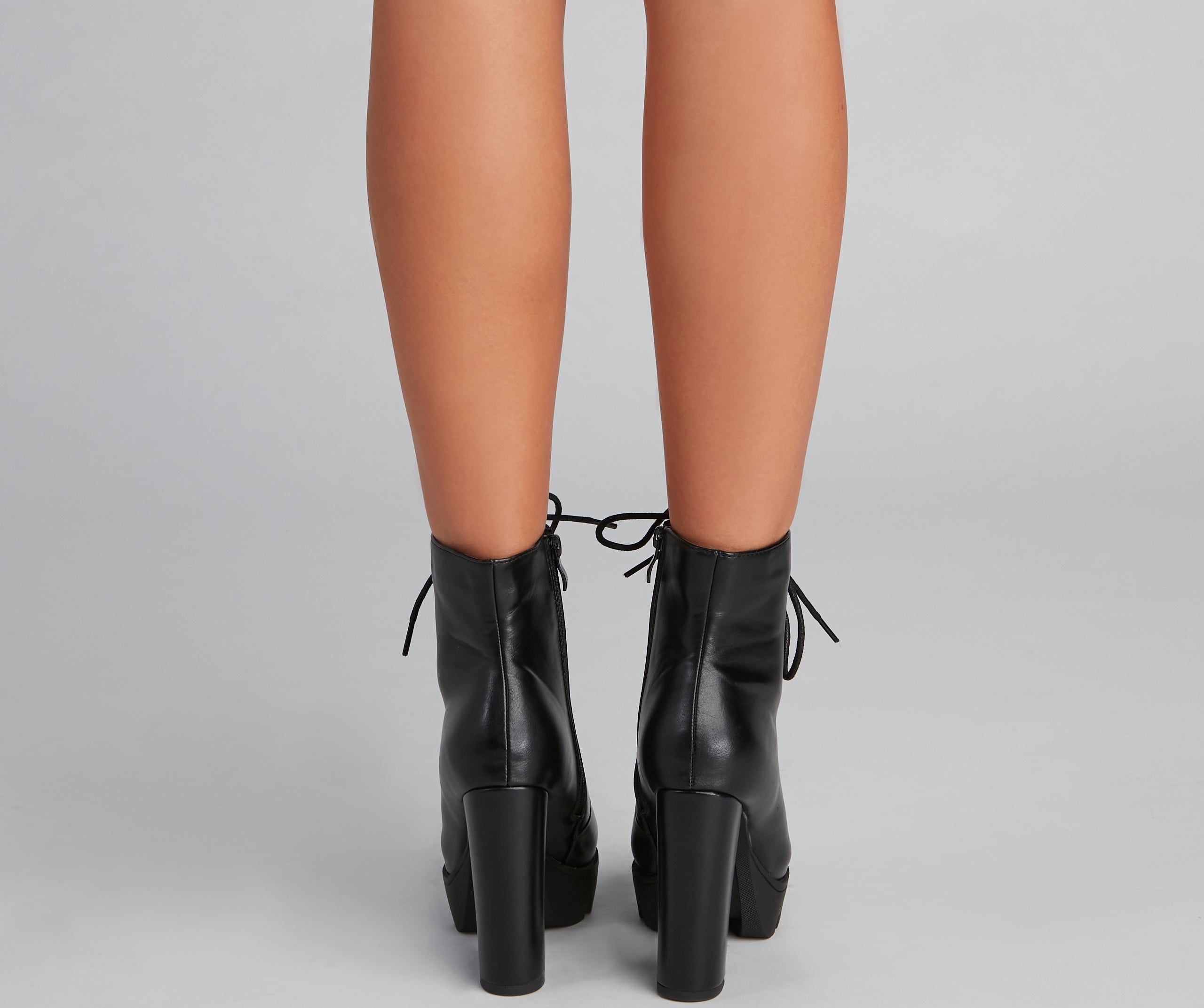 Lug It Faux Leather Booties