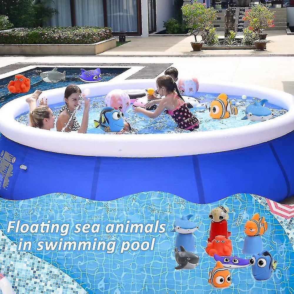 Baicccf 8pcs Finding Dory Nemo Bath Squirt Toys， Floating Sea Animals (shark Octopus Clownfish Turtl