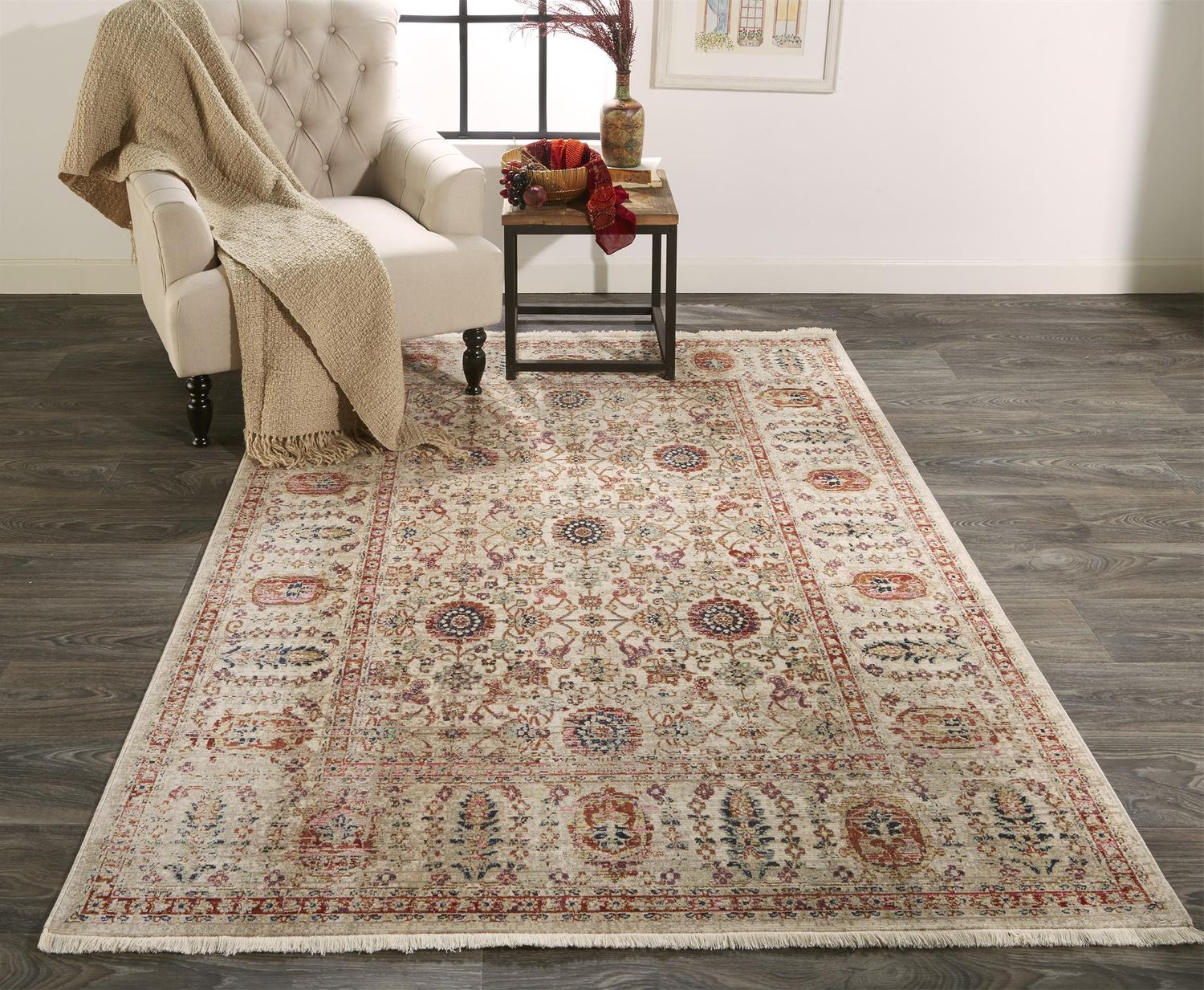 Tessina Ivory and Rust Rug by BD Fine