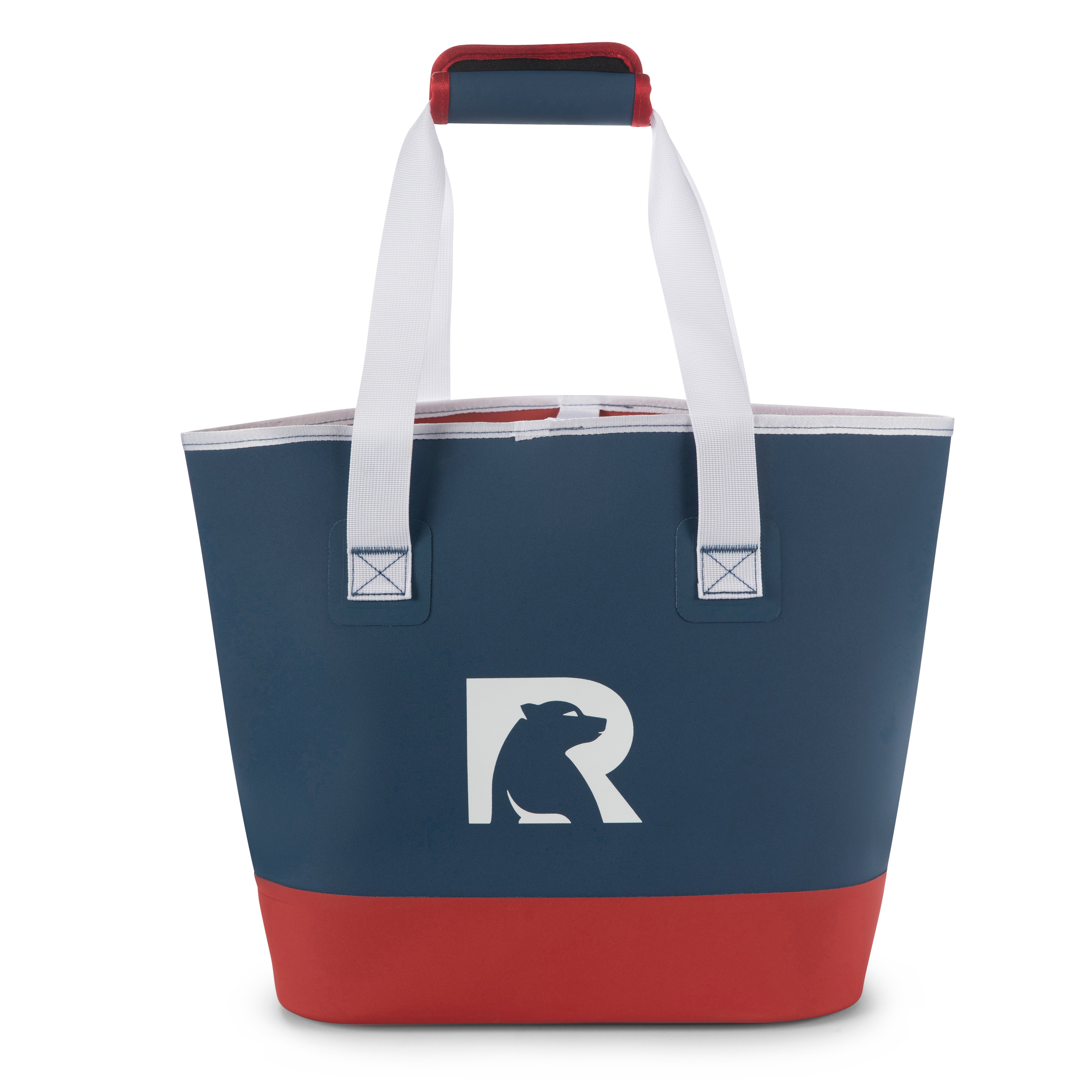 RTIC Ultra-Tough Waterproof Tote Bag for Beach， Pool， Towel， Grocery， Shopping， Camping， Picnic， Travel， Boat， Heavy-Duty， Puncture Proof， Small， Patriot