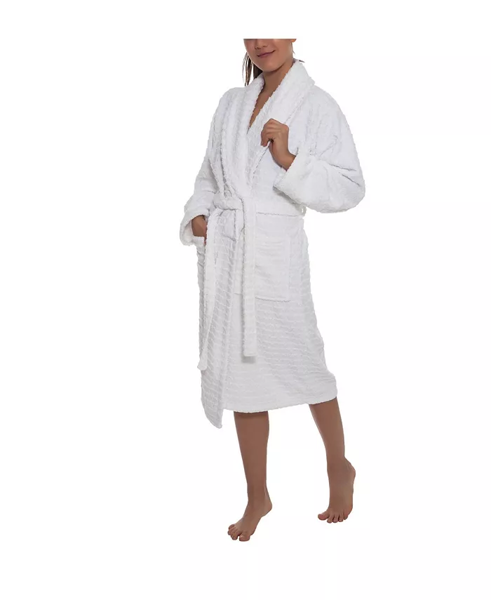 OZAN PREMIUM HOME Azure Unisex Collection Terry Cloth Bathrobe