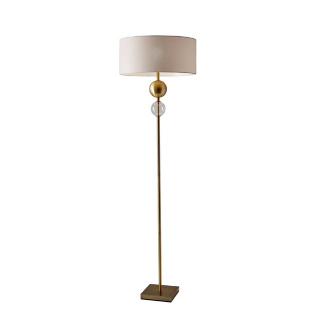 Chloe Floor Lamp Antique Brass Adesso