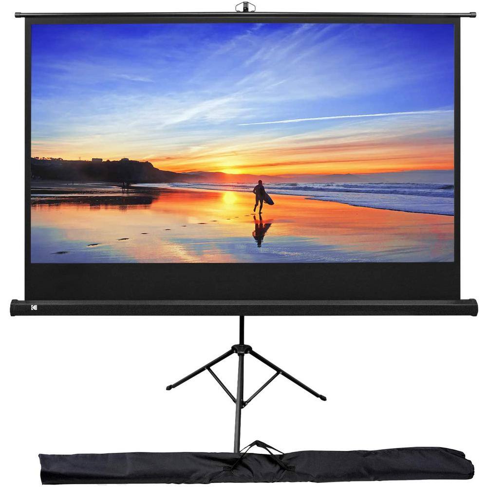 Kodak 80 in. Projector Screen Portable Projector Screen and Stand with Carry Bag Package RODPJSTS80.16