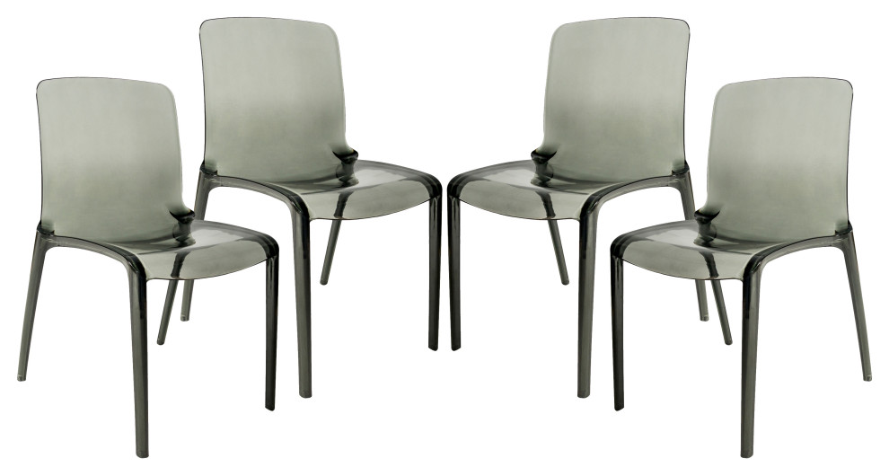 LeisureMod Murray Modern Dining Chair  Set of 4 Black   Contemporary   Dining Chairs   by Uber Bazaar  Houzz