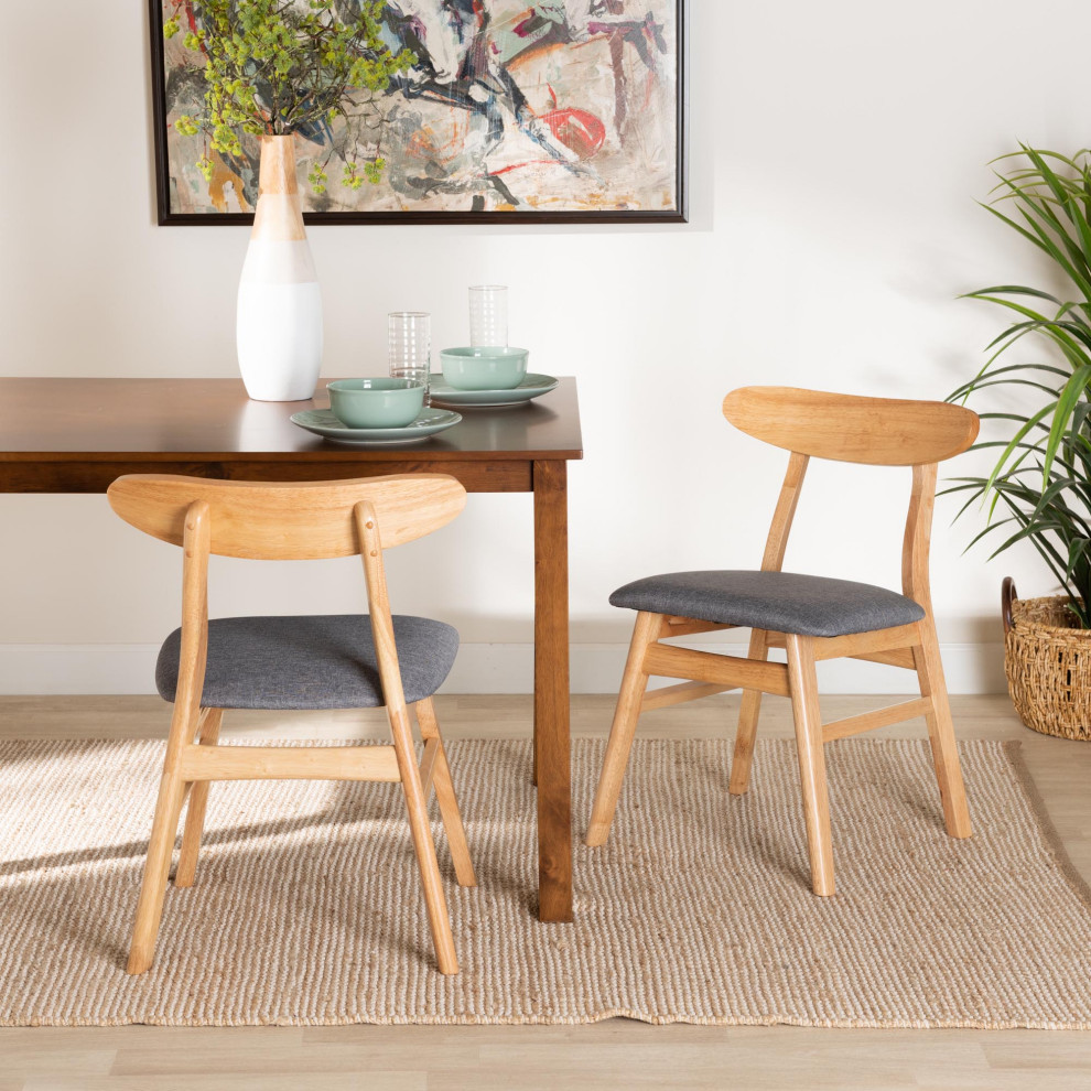 Letizia Dining Chairs  Set of 2   Midcentury   Dining Chairs   by Baxton Studio  Houzz