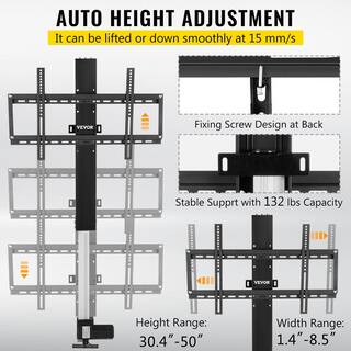 VEVOR Motorized TV Lift Stroke Height Adjustable 30-50 in. Motorized TV Mount Fit for 28-32 in. TV Lift with Remote Control 28CDSTSZJ00000001V1