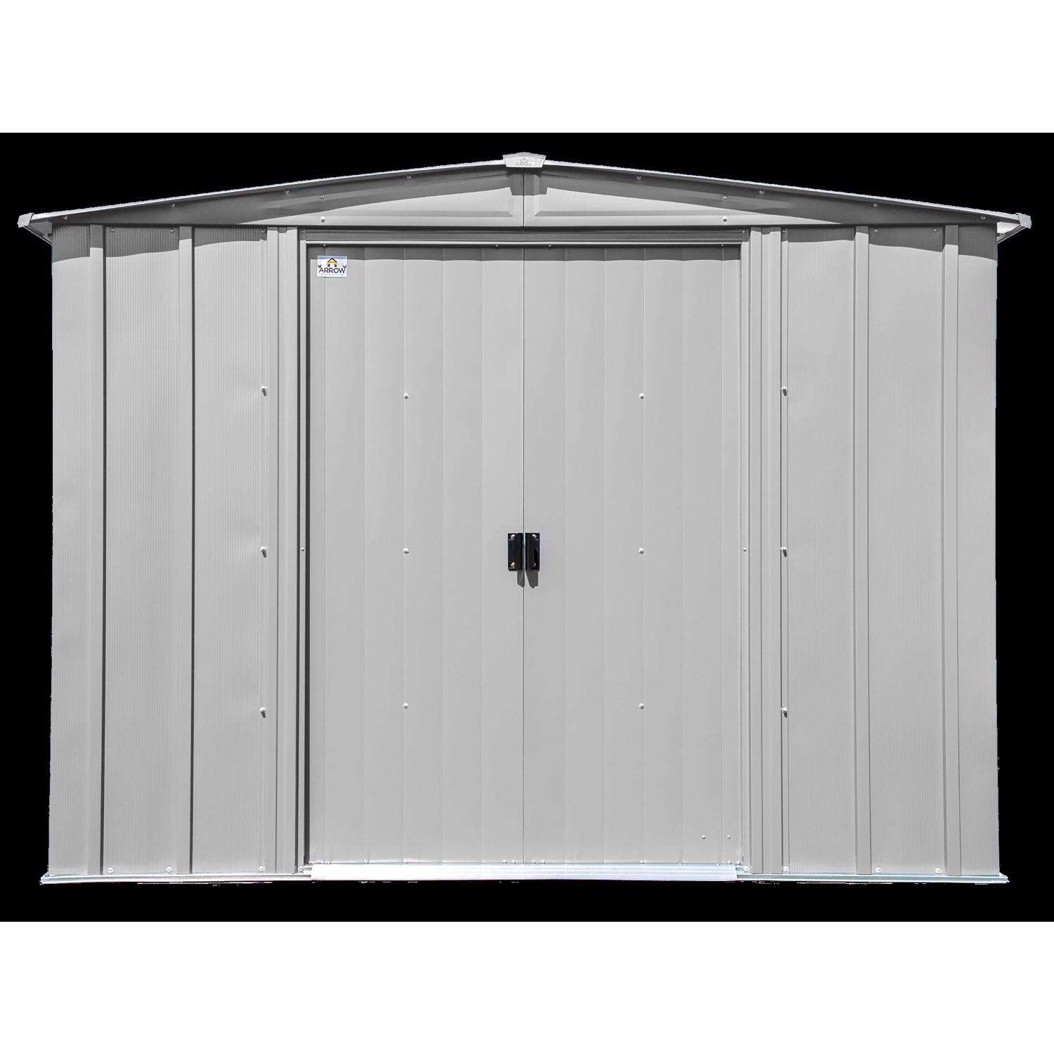 Arrow Classic 8 ft. x 6 ft. Metal Vertical Peak Storage Shed without Floor Kit