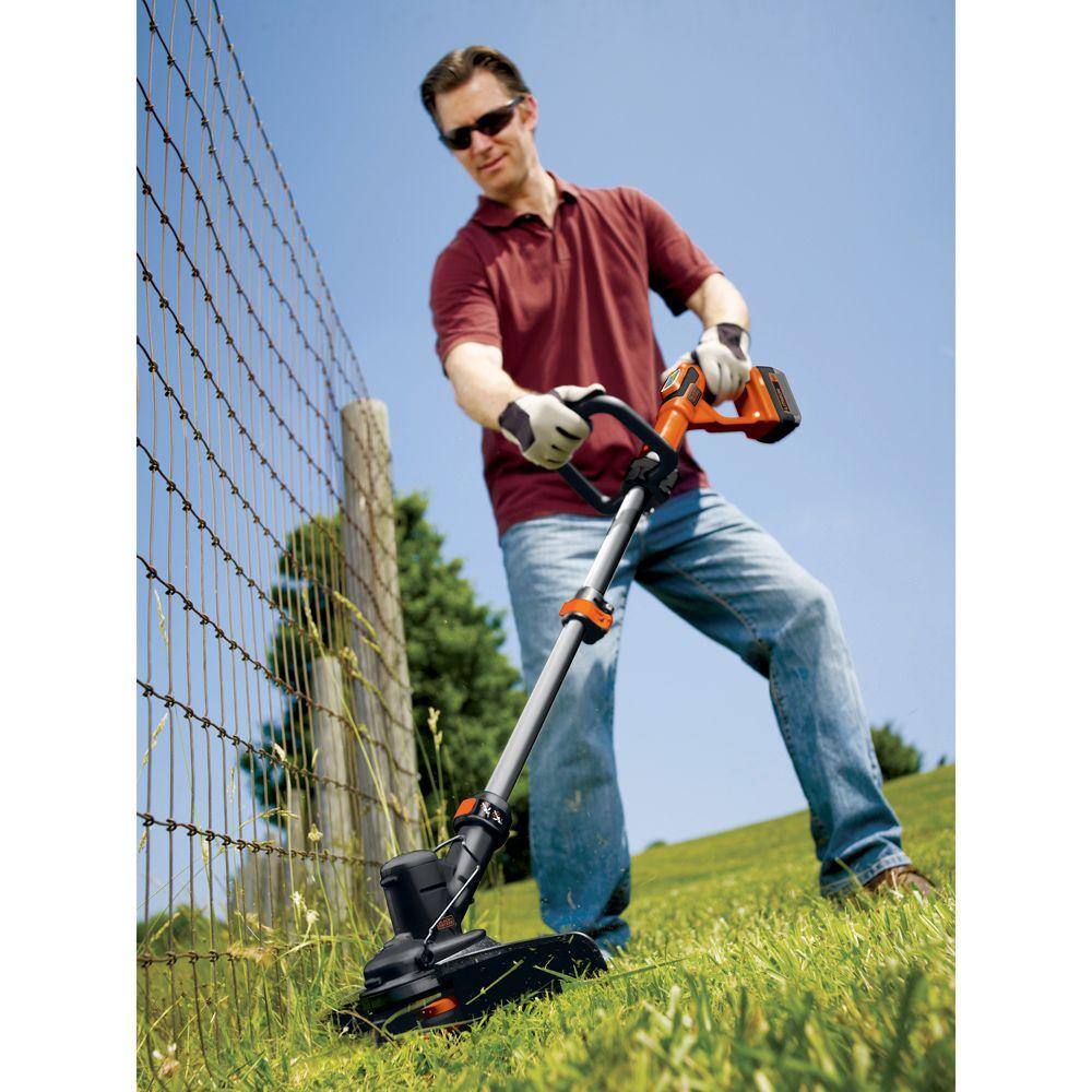 BLACK+DECKER 40V MAX Cordless Battery Powered 2-in-1 String Trimmer  Lawn Edger (Tool Only) LST136B