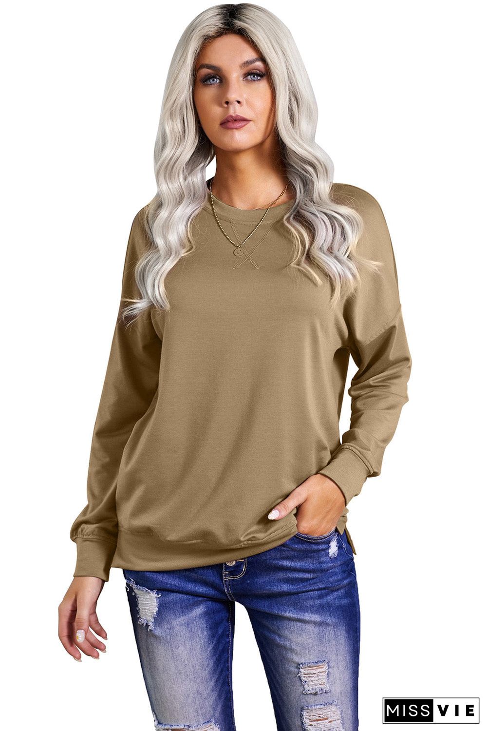 Crew Neck Long Sleeve Sweatshirt