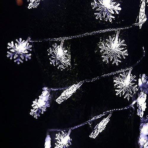 16ft / 40led Christmas Snowflake String Light Fairy Lights For Party， Wedding， Interior， Garden， Fes
