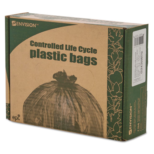 Stout Controlled Life-Cycle Plastic Trash Bags | 13 gal， 0.7 mil， 24