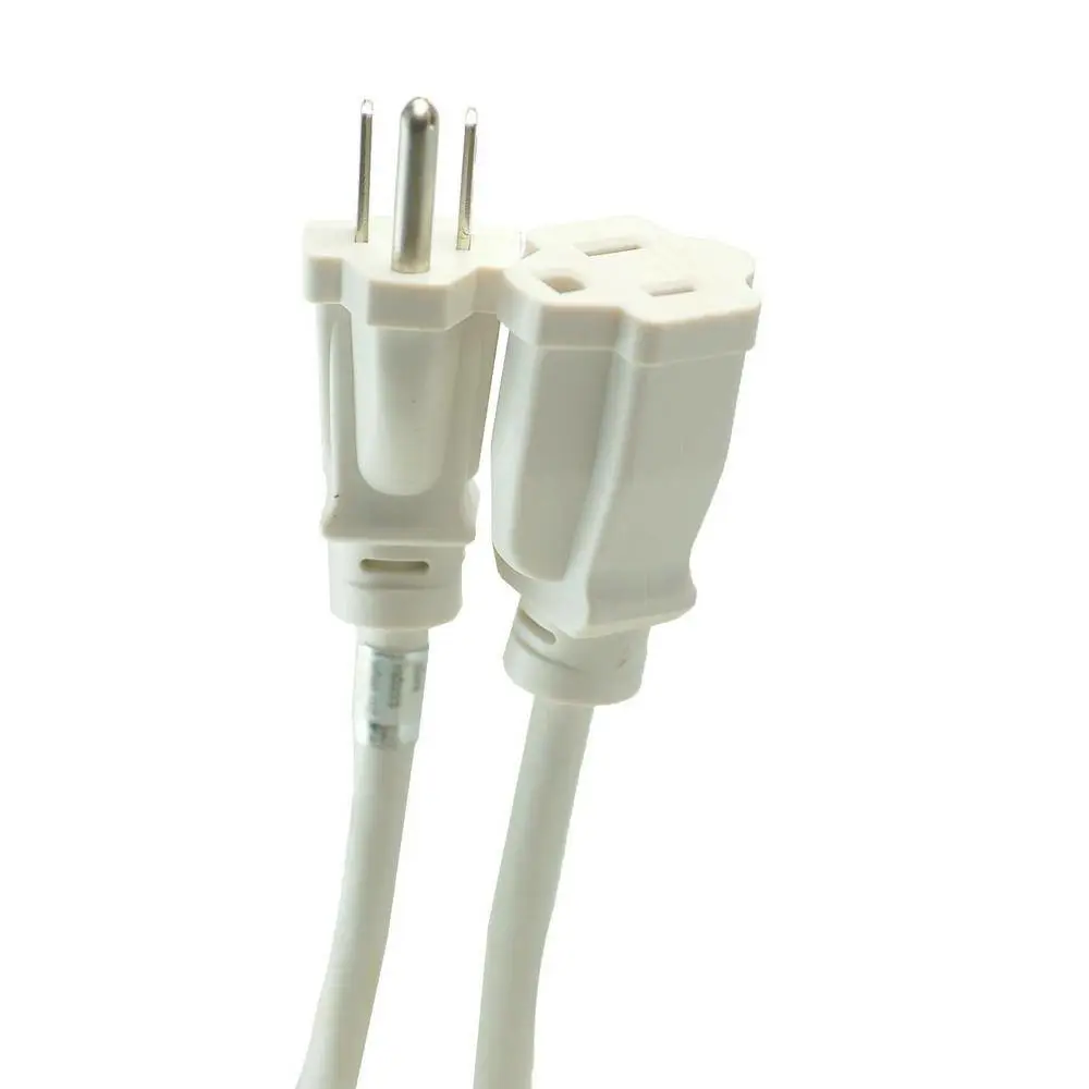 Southwire 8 ft. 163 Outdoor Extension Cord in White 277563