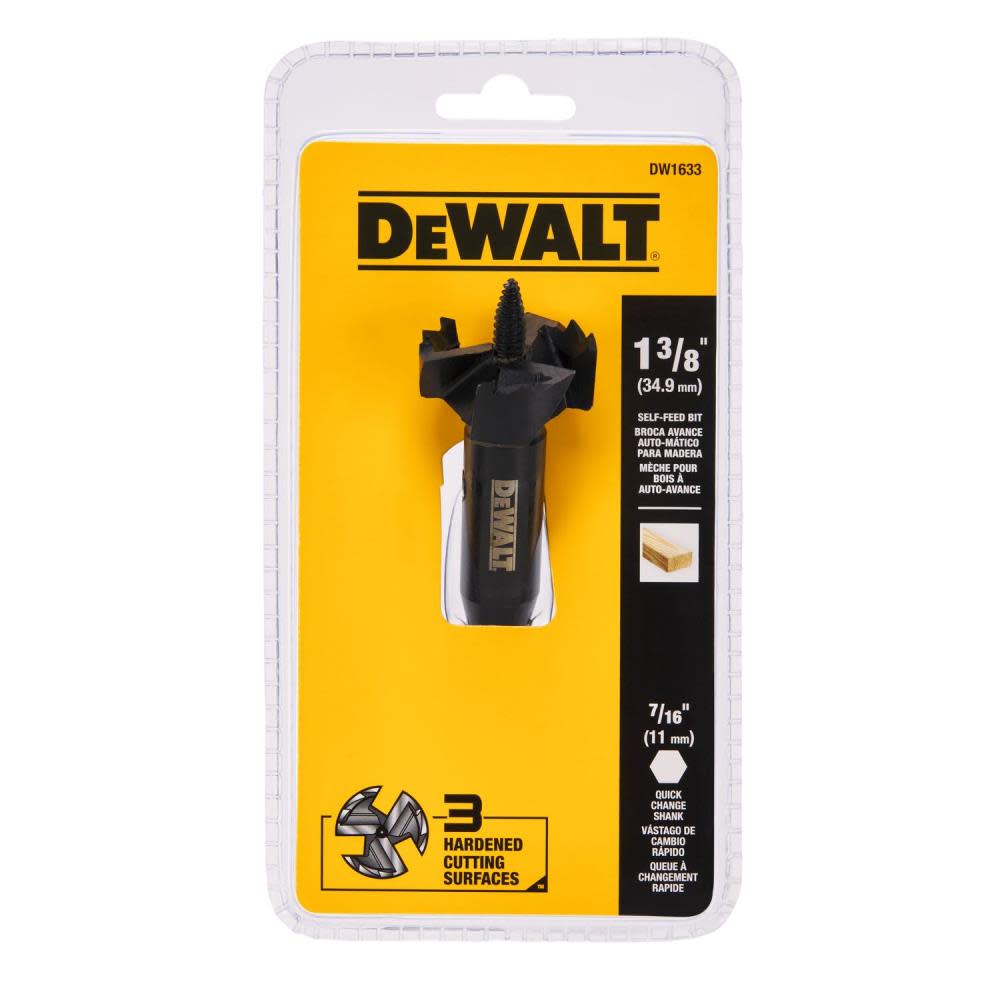 DEWALT 1 3/8 Heavy Duty Self Feed Bit