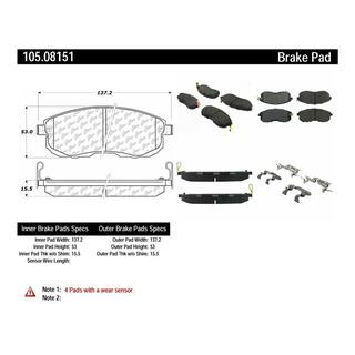 Centric Parts Disc Brake Pad Set 105.08151