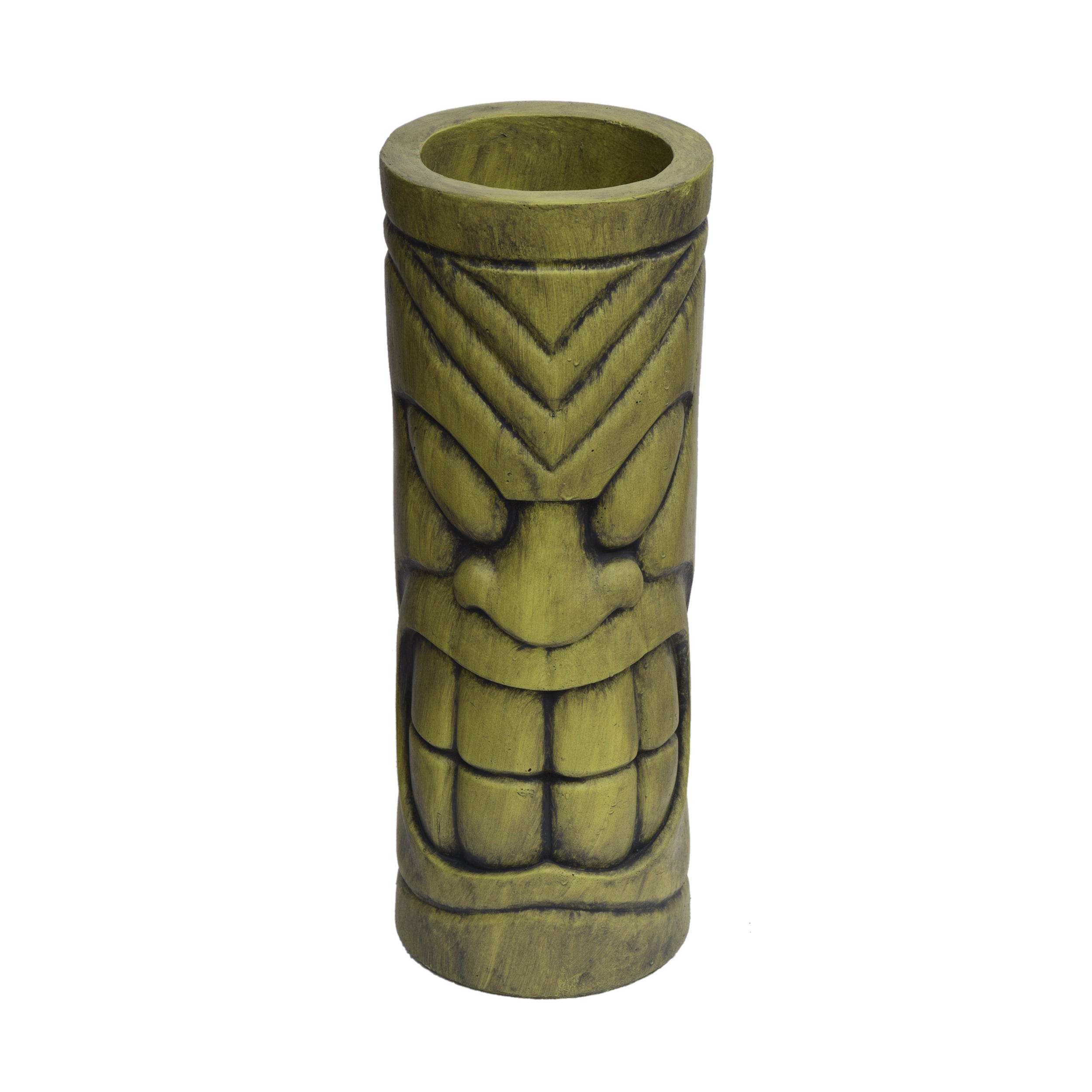 Jayleen Outdoor Tiki Urn, Antique Green Finish