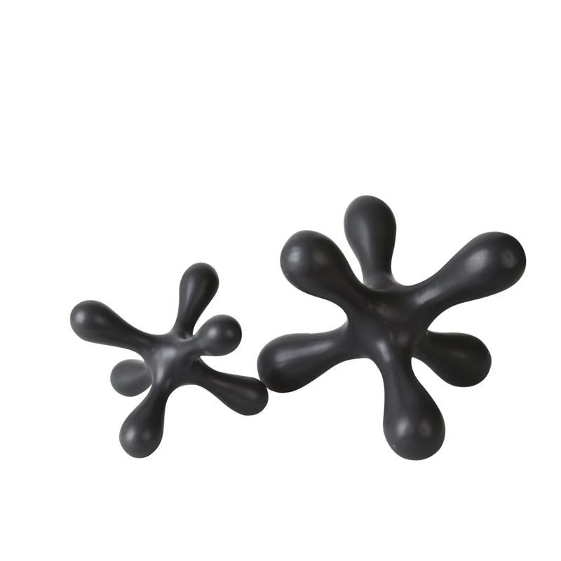 Black Hexagonal Ceramic Decoration -B G  Fa-D2020B