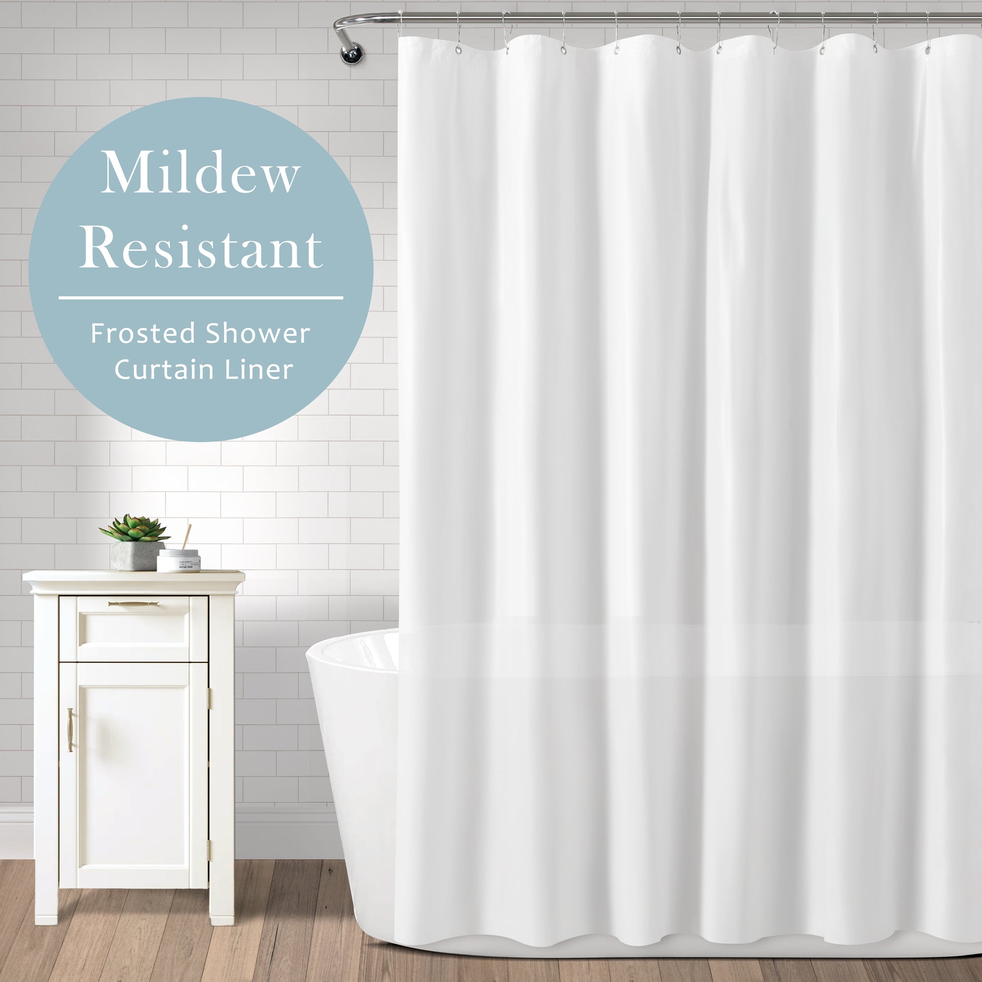 Mildew-Resistant Shower Curtain Liner