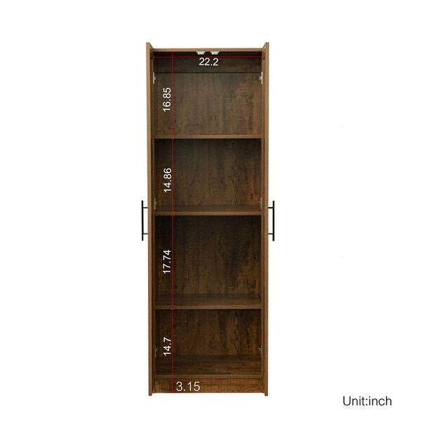 Wooden locker， 2 doors， 3 shelves， wardrobe closet， separate kitchen storage locker - - 38105666