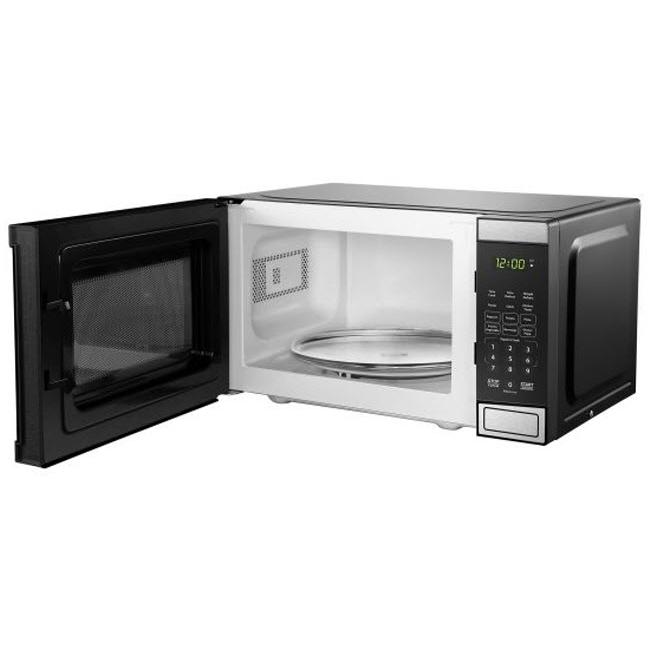 Danby 17-inch, 0.7 cu.ft. Countertop Microwave Oven with 6 Auto Cook Options DBMW0721BBS