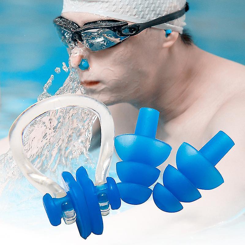 Swimming Ear Plugs Waterproof Nose Clip | Silicone Swimming Pool Accessories