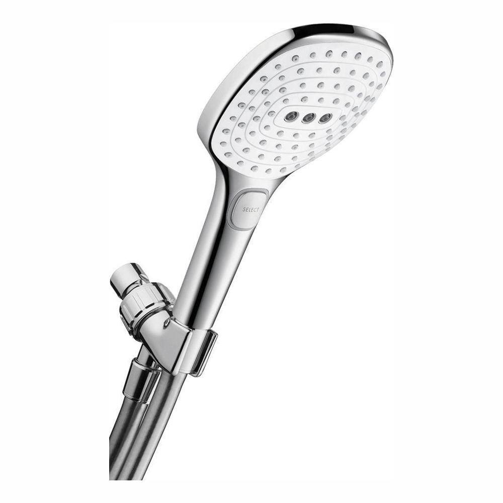 Hansgrohe 3-Spray 4.8 in. Single Wall Mount Handheld Rain Shower Head in Chrome 04520400