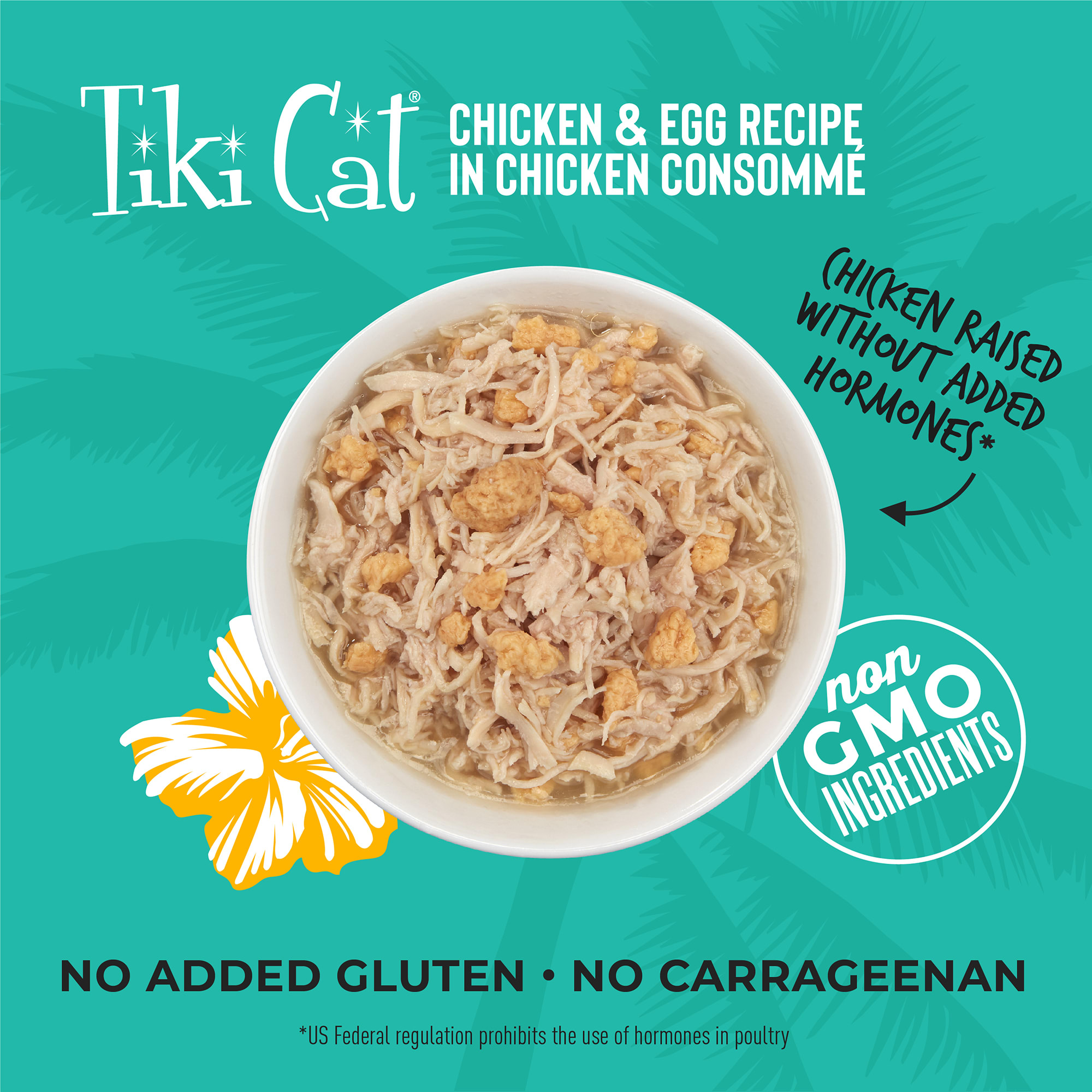 Tiki Cat Luau Koolina Chicken  Egg Wet Food， 10 oz.