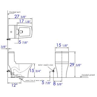 EAGO 1-Piece 0.81.32 GPF Dual Flush Elongated Toilet in White TB356