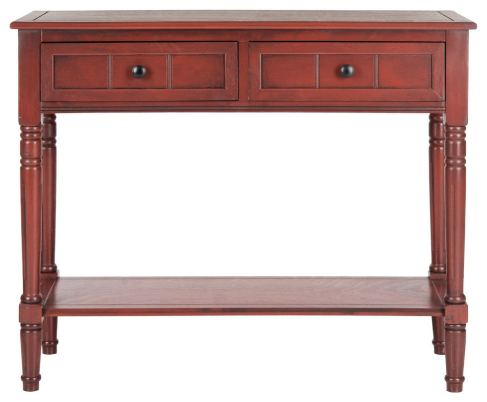 Joelle 2 Drawer Console Red   Traditional   Console Tables   by V.S.D Furniture  Houzz