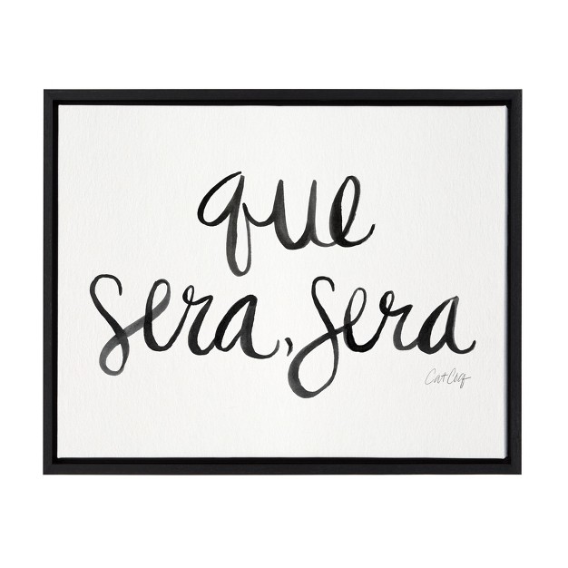 X 24 quot Sylvie Que Sera Sera Framed Canvas By Cat Coquillette Black Kate And Laurel