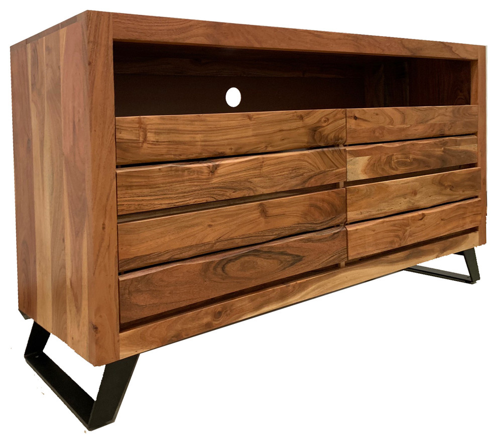 Timbergirl solid acacia wood live edge Cabinet   Midcentury   Entertainment Centers And Tv Stands   by Timbergirl  Houzz