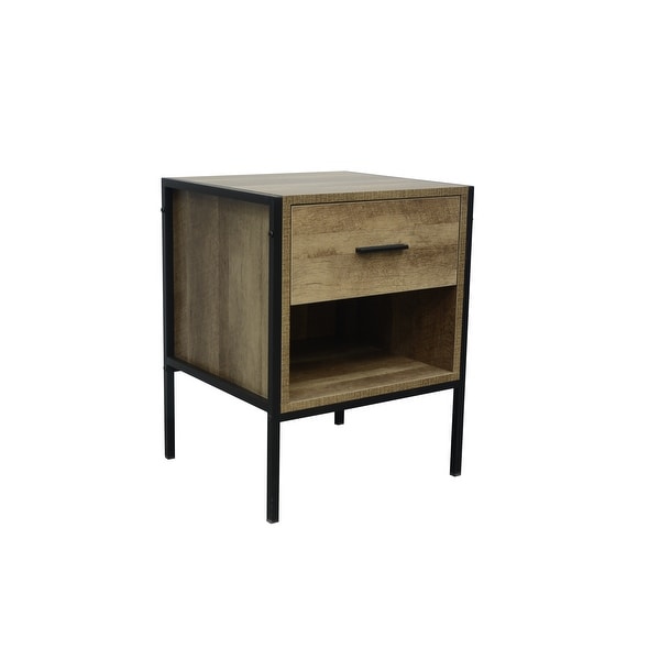 Savannah Rustic Industrial End Table or Nightstand， Set of 2