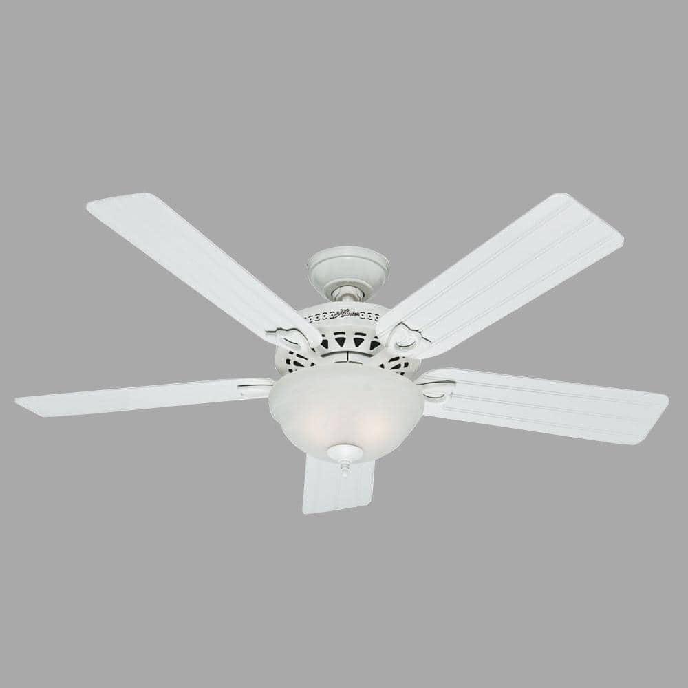 Hunter Beachcomber 52 in Indoor White Ceiling Fan with Light Kit