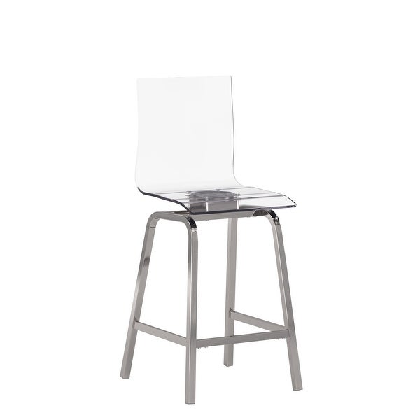 Miles Acrylic Swivel High Back Bar Stools (Set of 2) by iNSPIRE Q Bold